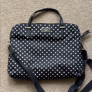 Kate Spade Black & White Polka Dot Laptop Bag